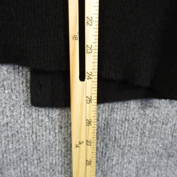 Cashmere Apt 9 Sweater Womens Large Black Gray Argyle Cardigan Lightweight Soft - Picture 9 of 14